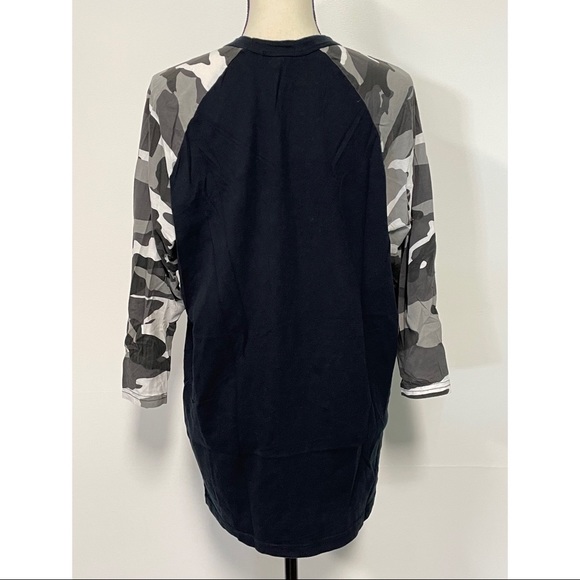 Cali Graphic 3/4 Sleeves Tee Black and Camo Size XL - Picture 4 of 4